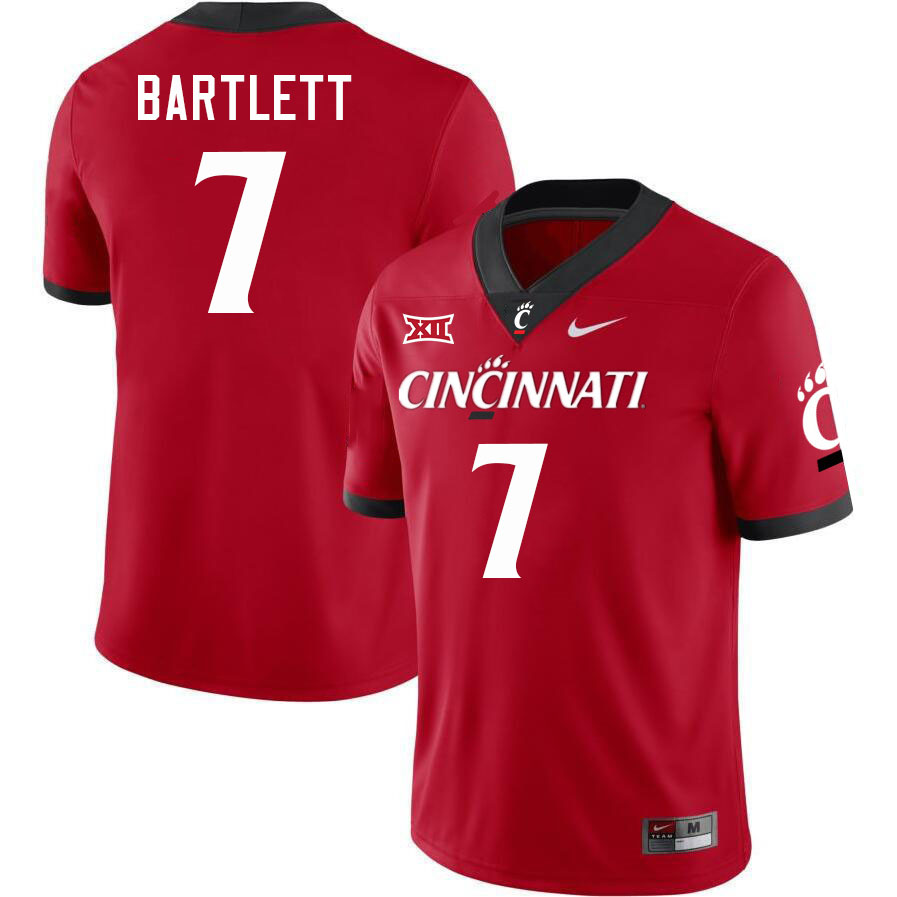 Cincinnati Bearcats #7 Jared Bartlett College Football Jerseys Stitched-Red